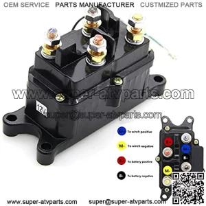 12V 250A Winch Solenoid Relay Contactor Thumb Truck for ATV UTV 4x4 Vehicles