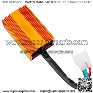 Racing Car Igniter, Pit Bike Igniter Racing CDI Box Ignition ATV Motorcycle Accessories Golden for CG125 150 200 250cc
