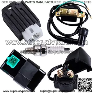 CDI Box Ignition Coil 5 Pin Regulator Rectifier Relay Spark plug For Kazuma Meerkat 50cc Falcon 70cc 90cc 110cc Taotao Roketa Coolster 110CC ATV 3050B X15 X 18 R Nitro X19 SSR Pocket Bike