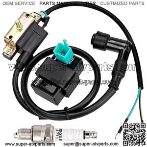 Ignition Coil 5 Pin CDI Box Spark Plug for Coolster Kazuma Taotao Roketa Coolsports Buyang Apollo Loncin Lifan 50cc 70cc 90cc 110cc Chinese Atv Quad Dirt Bike Parts