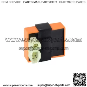 AC High Performance CDI Module (Ignitor) for 50cc, 90cc, 110cc, 125cc, & 150cc Gas Scooters & ATVs - 6 Pin Rounded Connector (Orange)