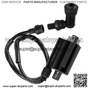 Ignition Coil w/ Spark Plug Boot Cap for Kawasaki Mule 3010 KAF620 Trans 2007-08