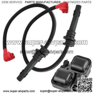 Ignition Coil with Spark Plug Wires for Polaris Ranger 1000 XP 2017-2018 (For: Polaris)