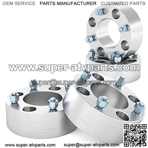 RockTrix - 2 inch ATV Wheel Spacers (4x110, 74mm Bore, 10x1.25 Studs Nuts) Compatible with Honda Yamaha Suzuki Bombardier (Read Listing for Year Model Info) UTV V3 50mm Silver 4pcs