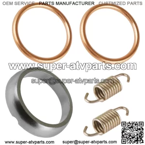Exhaust Muffler Pipe Gasket and Spring Kit for Polaris Sportsman 1000 XP 2017-19 (For: Polaris)