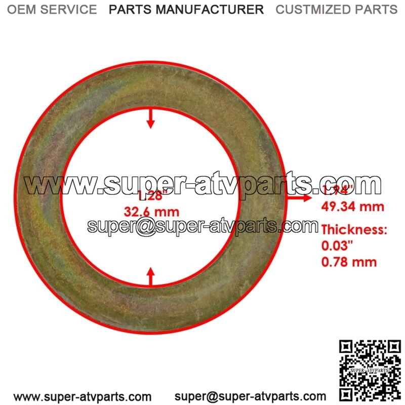 0646-266 0646266 Drive Clutch Washer For Arctic Cat - Image 2