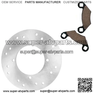 Rear Brake Disc Rotor W/ Pads for Polaris Ranger 500 2X4 4X4 6X6 2004 - 2005