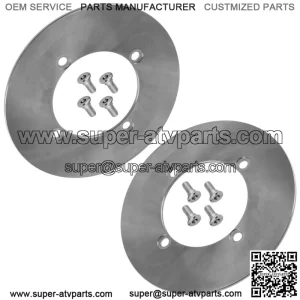 2x Front Rear Brake Disc Rotor w/Bolts for Yamaha Viking 700 YXM700 EPS 2014-22