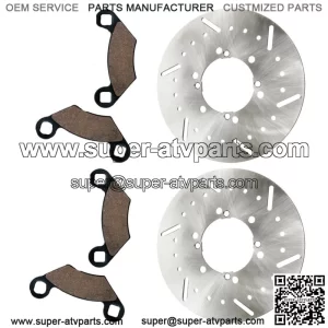 2 Front Brake Disc Rotor Pad For Polaris Xplorer 400 400L 4X4 1995 1996-2000