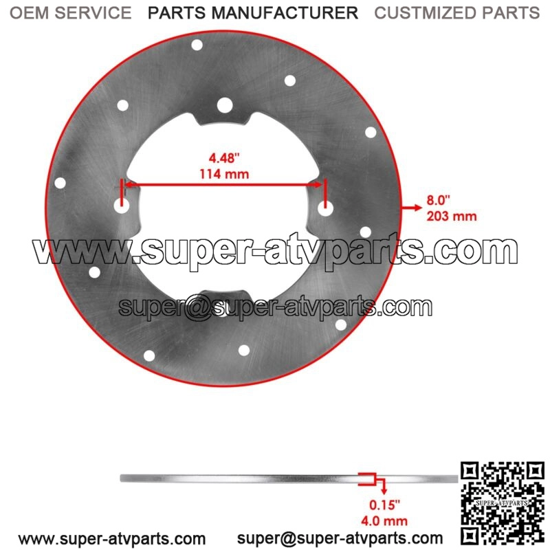 2xRear Right & Left Brake Disc for Arctic Cat Wildcat Trail 700 2014 2015-2017 - Image 2