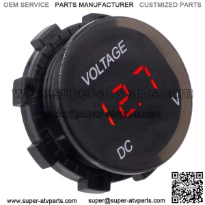 Red car digital display voltmeter