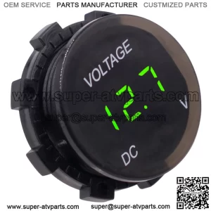Green car digital display voltmeter
