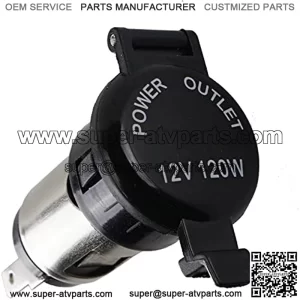 Auto Lighter Socket 12V/24V Splitter Power Adapter Plug Outlet Parts Waterproof Cigarette Lighter Plug Socket Universal for Car Boat Motorcycle Truck