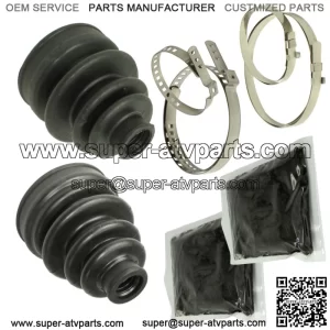Rear Axle Inner Outer CV Boot Kit for Yamaha Kodiak 400 YFM400F 4X4 2005 2006