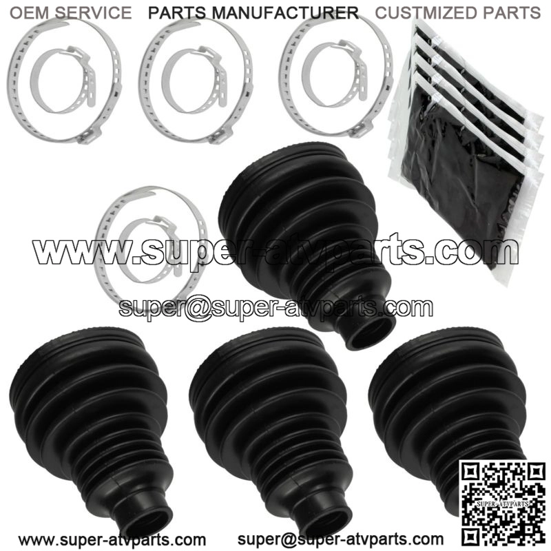 2 Rear Axle Inner And Outer CV Boot Kits for Polaris Ranger 800 4X4 6X6 EFI 2010