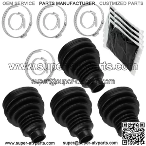 2 Rear Axle Inner And Outer CV Boot Kits for Polaris Ranger 700 4X4 6X6 2008-09