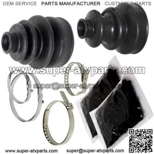 Front Axle Inner Outer CV Boot Kit for Yamaha Kodiak 400 YFM400FW 4X4 1993-1998