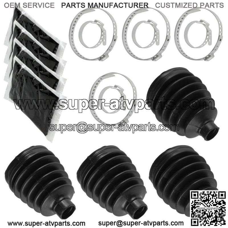 2 Rear Axle Outer Inner CV Boot Kit for Polaris Ranger XP 800 2012