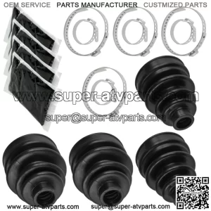 2 Rear Axle Inner Outer CV Boot Kit for Yamaha Grizzly 450 YFM450F 4X4 2007-2010
