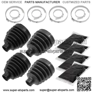 Front Outer/Inner CV Axle Boots For Honda Pioneer 700 SXS700M2D Deluxe 2017-2022