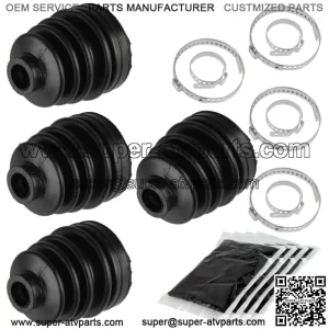 2 Rear Axle Inner Outer CV Boot Kit for Polaris RZR XP 4 1000 2014 2015 16 2017 (For: Polaris)