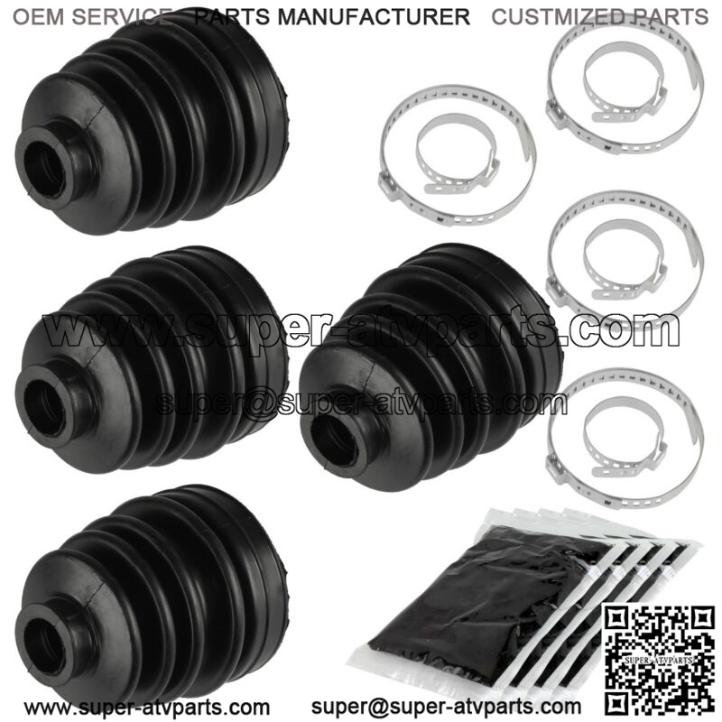 2 Rear Axle Inner Outer CV Boot Kit for Polaris RZR XP 4 1000 2014 2015 16 2017 (For: Polaris)