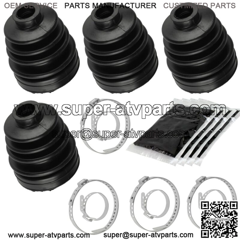 2 Rear Axle Inner Outer CV Boot Kit for Polaris RZR XP 4 1000 2014 2015 16 2017 (For: Polaris) - Image 3
