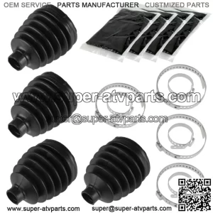 2 Front Axle Outer Inner CV Boot Kit for Polaris Sportsman XP 1000 2016 2017 (For: Polaris)