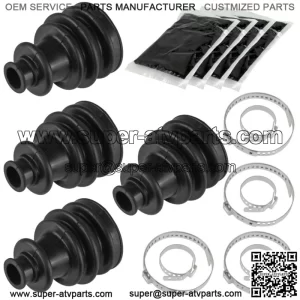 2 Front Right Left Axle CV Boot Kit for Polaris Ranger 1000 Diesel Crew 2017-18 (For: Polaris)