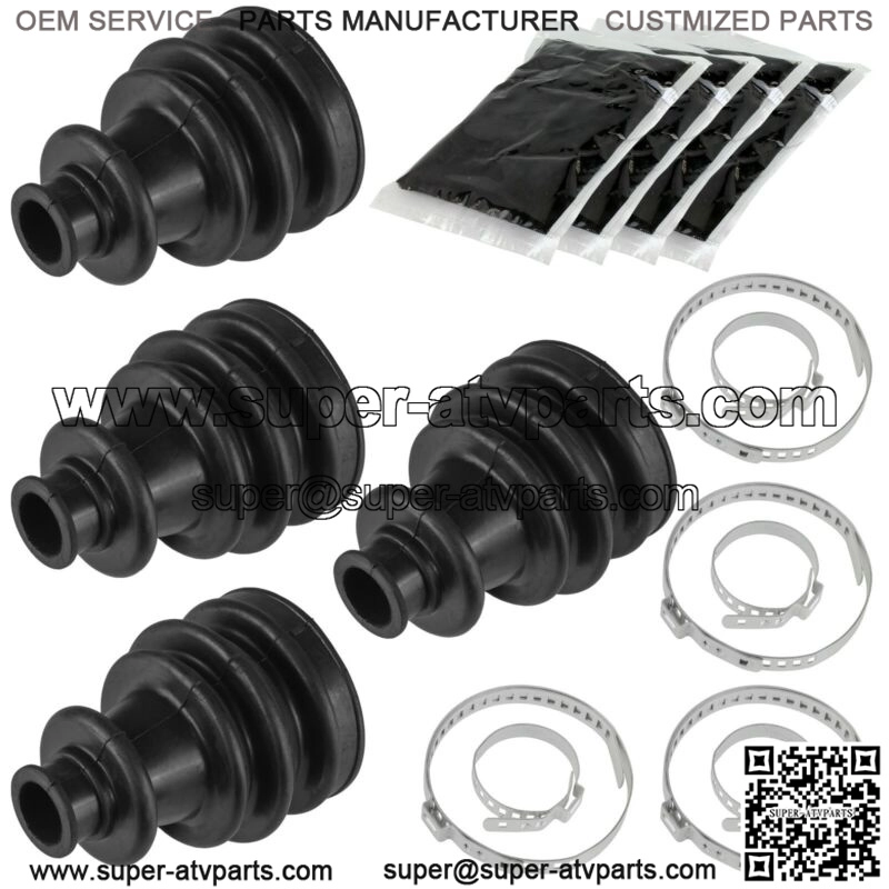 2 Front Right Left Axle CV Boot Kit for Polaris Ranger 1000 Diesel Crew 2017-18 (For: Polaris)