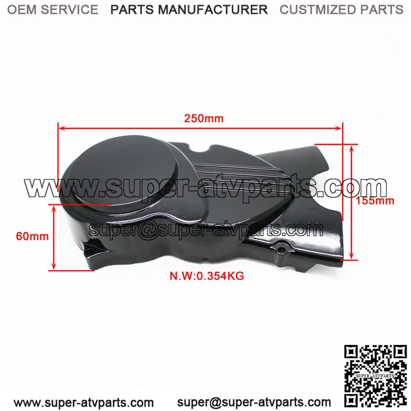 110cc-125cc black engine side shell - Image 3
