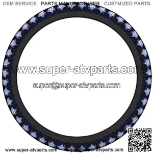 Breathable Steering Wheel Cover Pentagram Thin Blue Line Flag Platinum Snowmobile Design Universal Medium Size 15 Inch