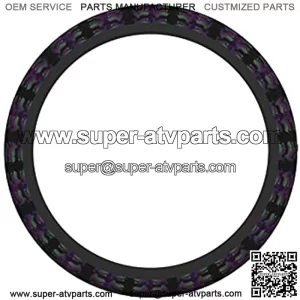 Retro Snowmobile Show Pattern Steering Wheel Cover, Breathable, Anti-Slip, Odorless, Warm in Winter and Cool in Summer, Universal 15 Inches