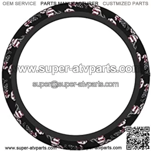 Snowmobile Us Flag Universal 15 Inch Steering Wheel Covers With Cloth For Men'S Women'S Fit For Suvs,Sedans,Cars,Vans