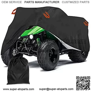 ATV Cover, Heavy Duty Quad Rain Waterproof Cover 420D Fabric Universal Fit for Polaris Sportsman Yamaha Grizzly Kawasaki Honda (XL)