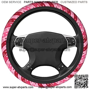 Hearts Flower Steering Wheel Cover Non Slip Protect The Original Steering Wheel from Wear, for Cars to Suvs and Atvs, Then Trucks