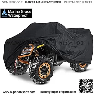 ATV Cover Waterproof Heavy Duty All Weather, Quad 4 Wheeler Cover Sun Rain Snow Protection, Fits for Honda, Yamaha, Polaris, Suzuki, Kawasaki, Can-Am Arctic Cat , XXXL (100x43x48 inch)