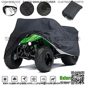 ATV Cover Oxford Cloth, for Polaris Predator Yamaha Raptor Honda TRX Kawasaki KFX Wheel Car Black(57"L x 33"W x 39"H)