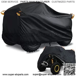 ATV Cover Waterproof Heavy Duty Quad Covers 210D All Weather Protection 100'' 4 Wheeler Rain Cover Outdoor Storage for Polaris Sportsman Yamaha Honda Kawasaki Moto