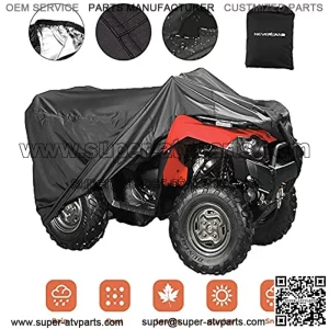 ATV Cover Waterproof Heavy Duty, ATV Quad Cover Outdoor Storage Protection for 4 Wheeler Accessories Polaris Predator Yamaha Honda (78.74x37.4x41.73 Inch)