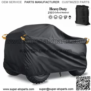 ATV Cover Waterproof Heavy Duty,Oxford Material Protects 4 Wheels from Snow, rain or Sun for Polaris Sportsman Yamaha Grizzly Honda Fourtrax,up to 82.68x47.24x45.28inch