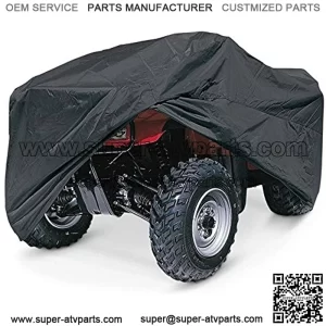 Super Heavy Duty 600 Denier Marine Grade Waterproof ATV Cover FITS UP to 100" L ATV Covers 4-Wheeler 4X4, Polaris, Suzuki, Yamaha, Kawasaki, Honda, ATV Rancher, Foreman, FOURTRAX