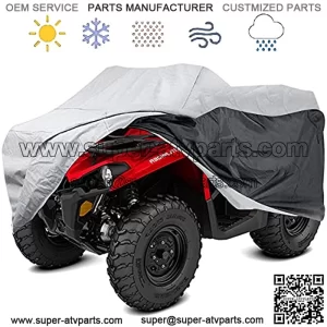 ATV Cover All Weather Outdoor Protection, Heavy Duty 420D Waterproof Oxford Fabric, Quad Bike ATV Cover, XL 76inchs Universal Fit, 4 Wheeler Cover fit Polaris Suzuki Arctic Cat