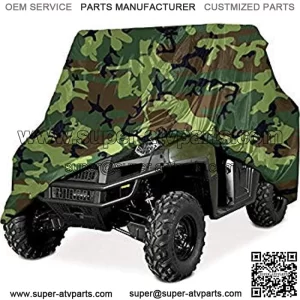 UTV HEAVY DUTY 420 DENIER CAMO WATERPROOF UTV SIDE BY SIDE COVER COVERS FITS UP TO 124'L UTV COVER FOR RANGER MULE GATOR PROWLER RAZOR RECON RZR VIKING WOLVERINE WILDCAT