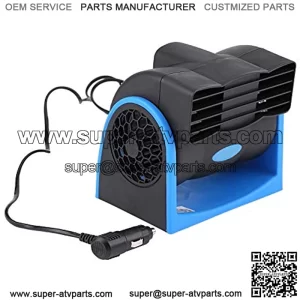 12V Car Air Fan Universal Auto Car Vehicle Mini Adjustable Portable Speed Silent Air Cooler Car Fans Electric Air Conditioner with Cigarette-Lighter Plug