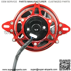 Oil Cooler Water Cooler New Electric Radiator Cooling Fan for 150cc 200cc 250cc Dirt Pit Bike Motorcycle ATV Quad Motocross (Red Set)
