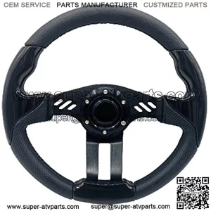 12.5 Inch Golf Cart Steering Wheel Carbon Fiber For Golf Cart Club Car DS & Precedent, EZGO TXT/RXV Yamaha (5115F)