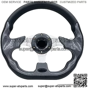 12.5 Inch Golf Cart Steering Wheel Carbon Fiber For Golf Cart Club Car DS & Precedent, EZGO TXT/RXV Yamaha