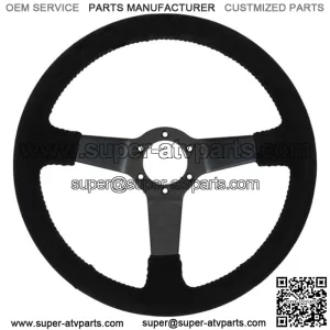 PRP Death Grip Flat Steering Wheel ?C Suede For Polaris RZR/Can-Am Maverick