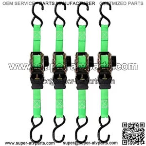 468 6-Foot (4pk) 1,500 lbs Break Strength ?C 500 lbs Safe Work Load?C Haul ATVs, Lawn Tractors and Other Small Equipment ?C Easy-to-Use Retractable Tie-Down Straps
